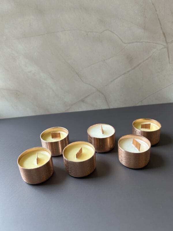 Refillable Copper Tea Candles - Image 2