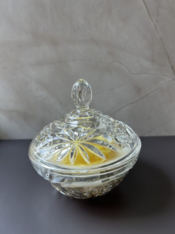 Yellow Peony Candle with Lid - Image 2